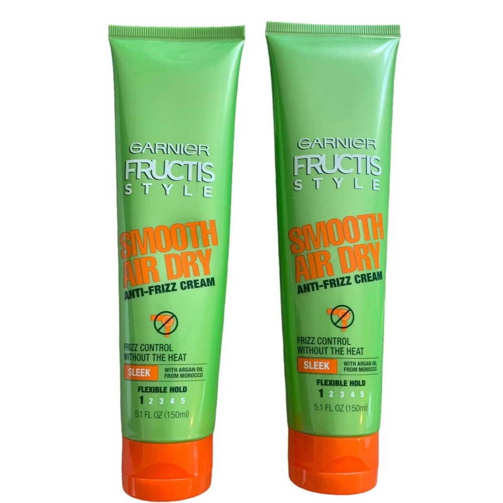 2X Garnier Fructis Friz Control Gel Anti Frizz Style Smooth Air Dry Cream 5.1 oz